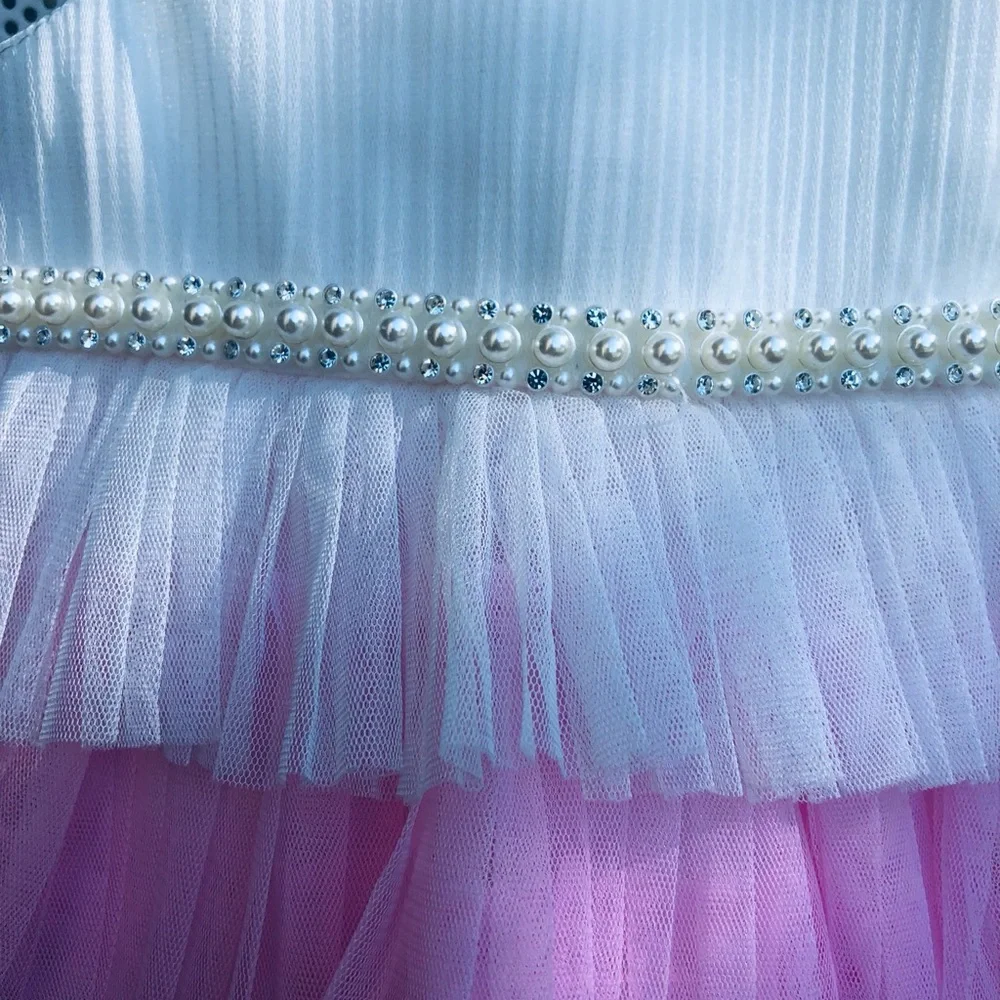 COUTURE PRINCESS Pink Ombre Tulle Tiered Girls Costume Dress - Brand New w/Tags!